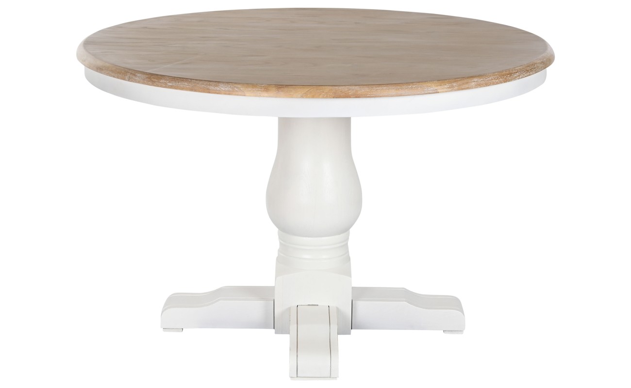 MESA REDONDA COMEDOR OLMO 120X120X76 BLANCO