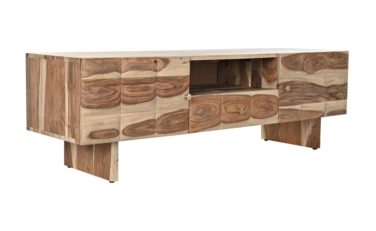 MUEBLE TV SHEESHAM 145X45X46 ONDAS NATURAL