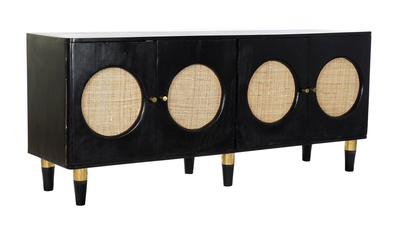 BUFFET MANGO RATAN 150X40X65 NEGRO