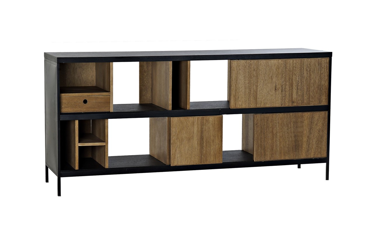 BUFFET FRESNO HIERRO 160X40X75 NEGRO