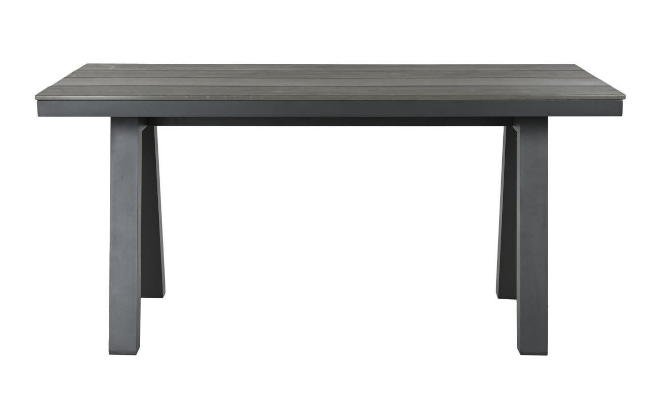 MESA COMEDOR ALUMINIO PS 160X90X77 EXTERIOR GRIS