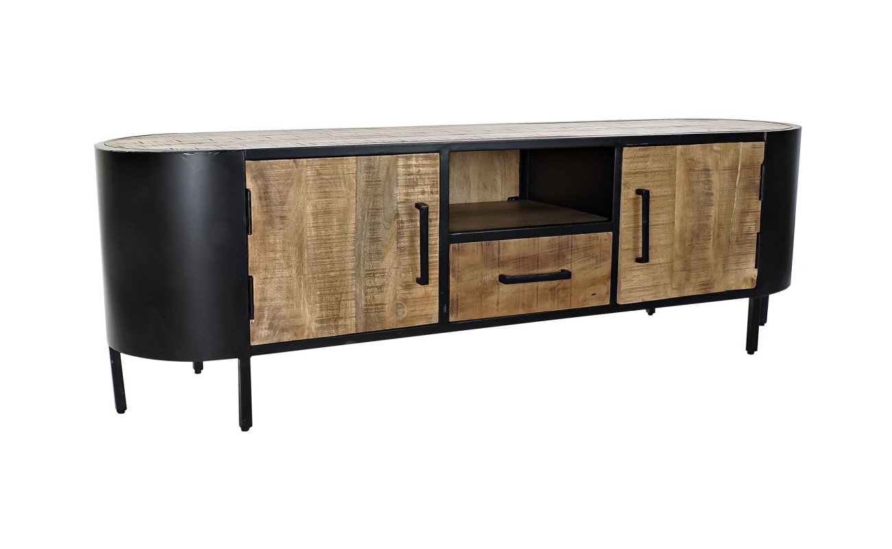 MUEBLE TV MANGO METAL 160X43X51 NATURAL