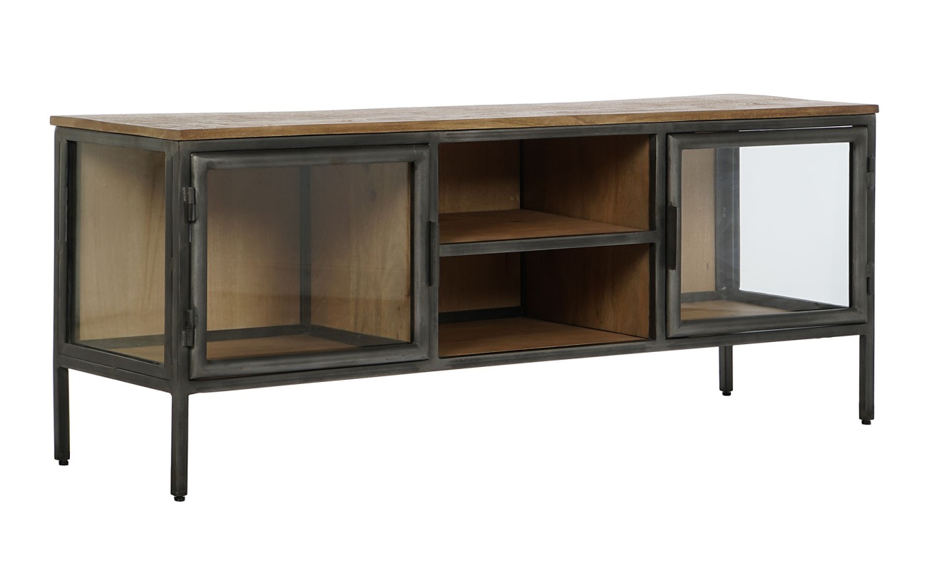 MUEBLE TV MADERA METAL 137X40X55 NATURAL