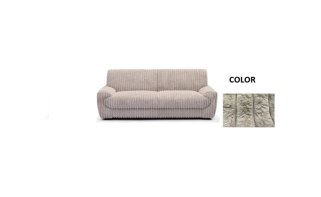 SOFA POLIESTER 198X84X79 PELO BEIGE