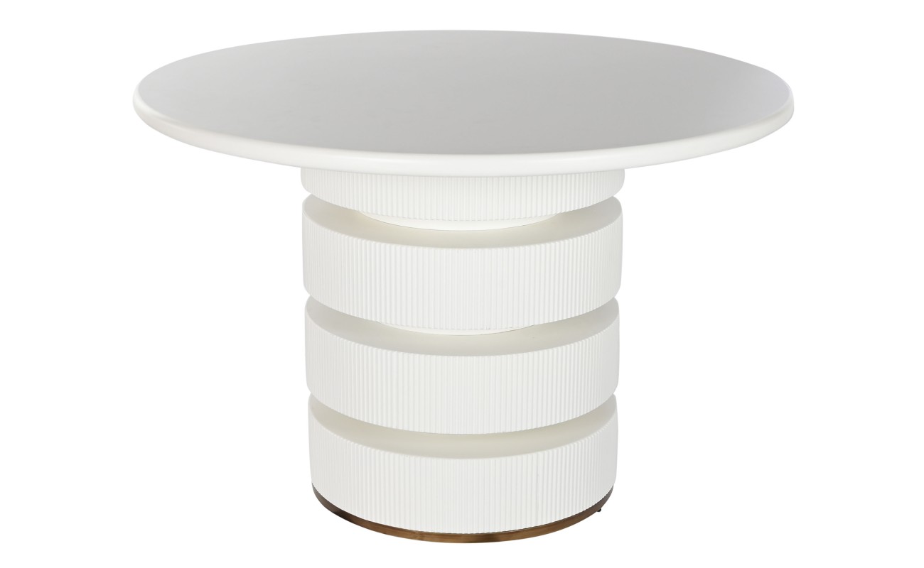 MESA REDONDA COMEDOR ABETO MDF 120X120X80 BLANCO