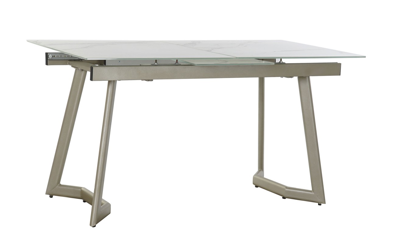 MESA COMEDOR CRISTAL 140X80X76 180 EXTENSIBLE