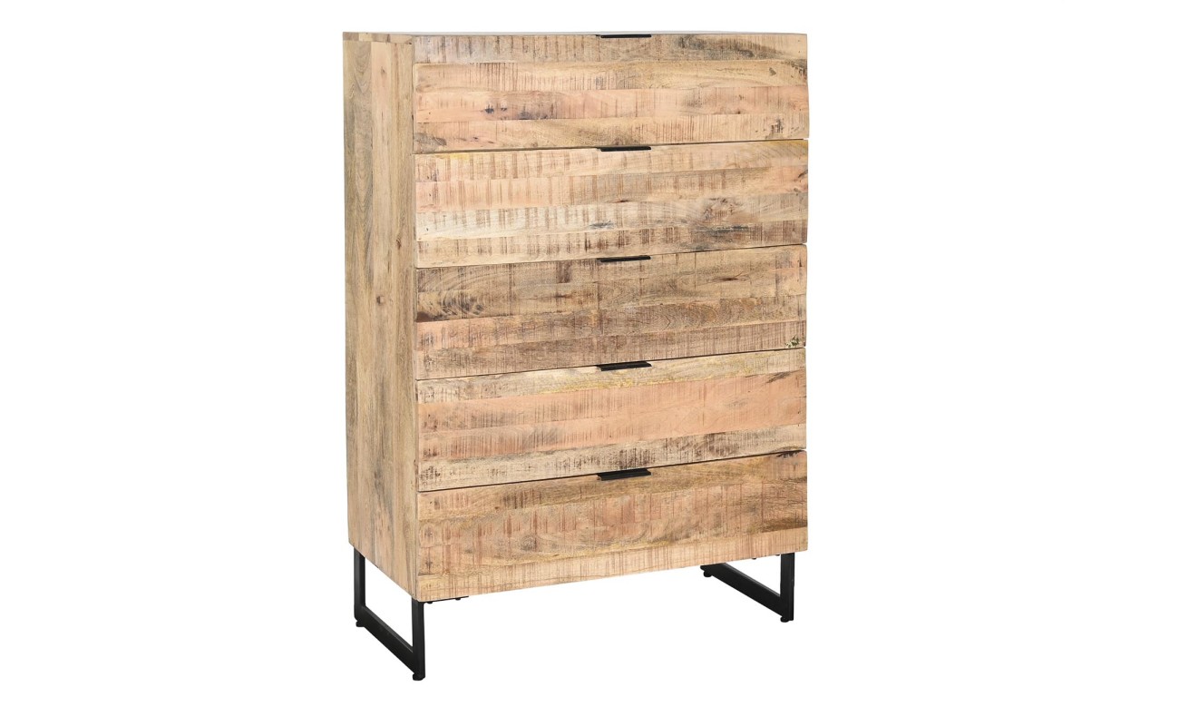 COMODA MANGO METAL 80X40X115 NATURAL NATURAL