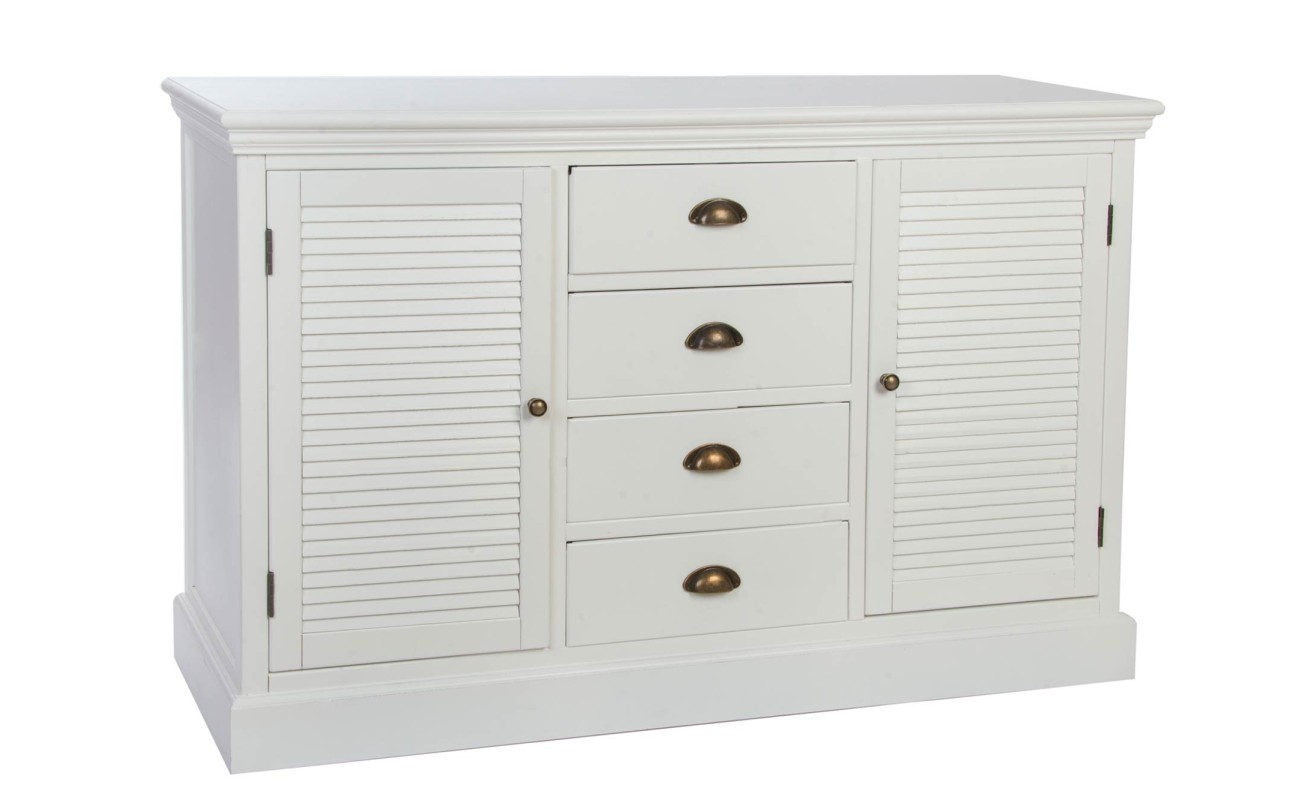 BUFFET PAULOWNIA 126X41X82 BLANCO