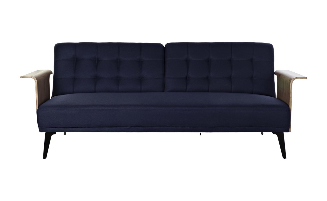 SOFA CAMA EUCALIPTO METAL 203X87X81 AZUL