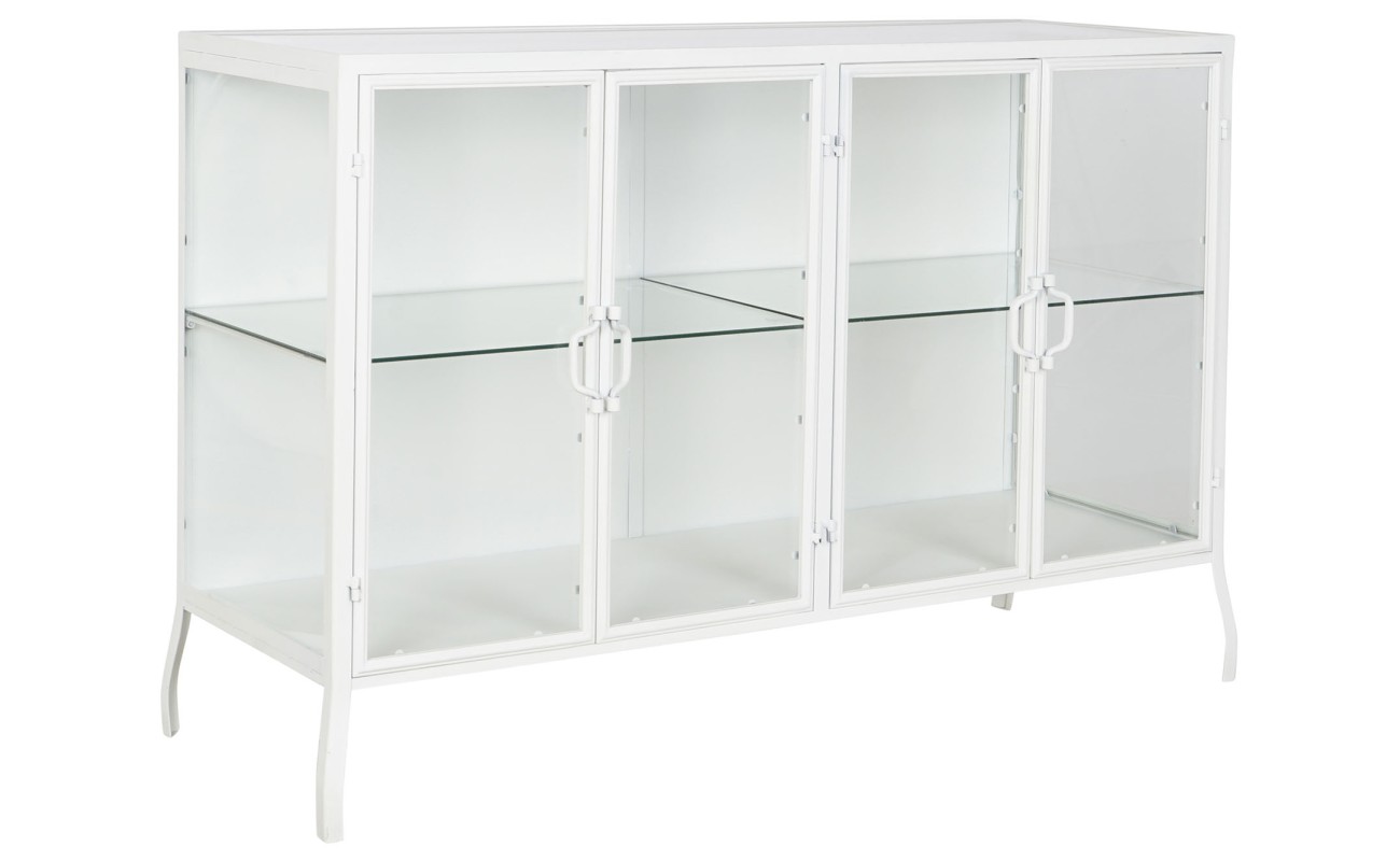 BUFFET METAL CRISTAL 120X40X81 BLANCO