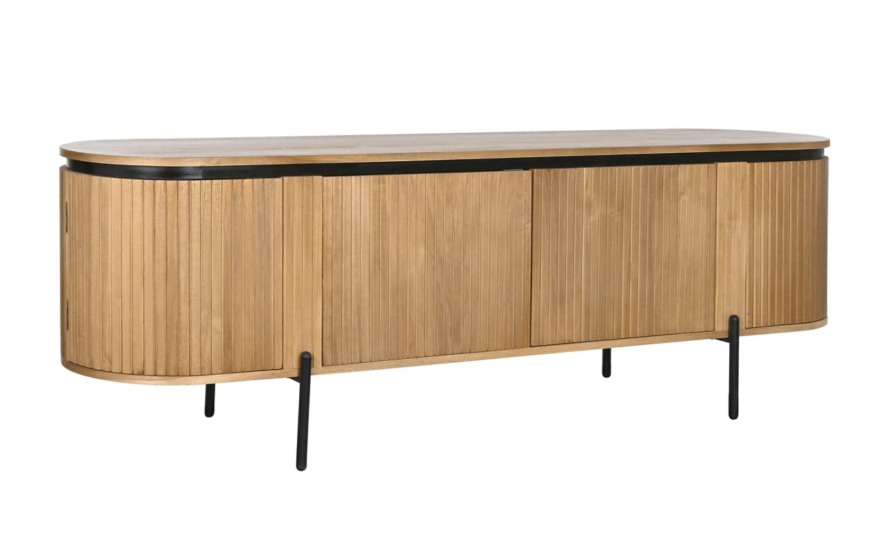 MUEBLE TV PAULOWNIA METAL 180X40X55 31,44 NATURAL