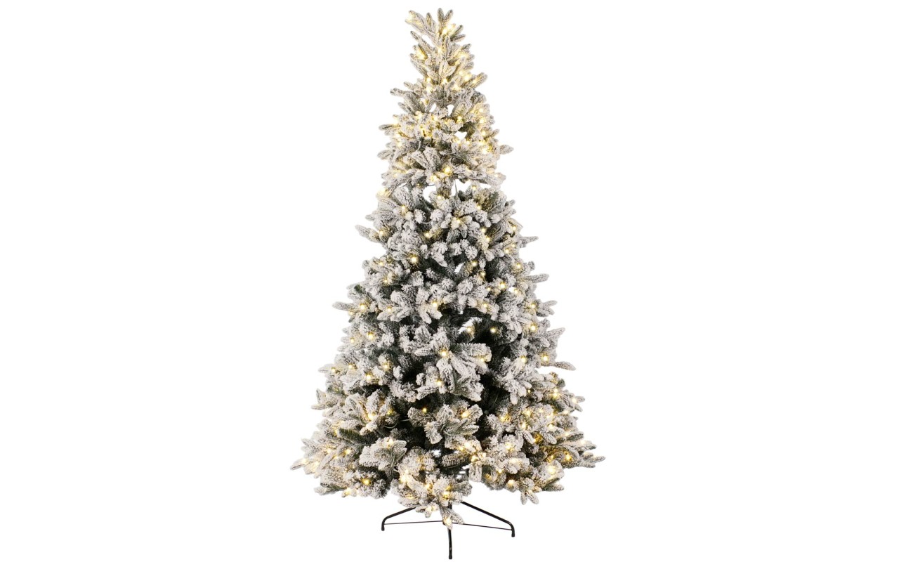 ARBOL LED PE 140X140X210 500LEDS NEVADO BLANCO