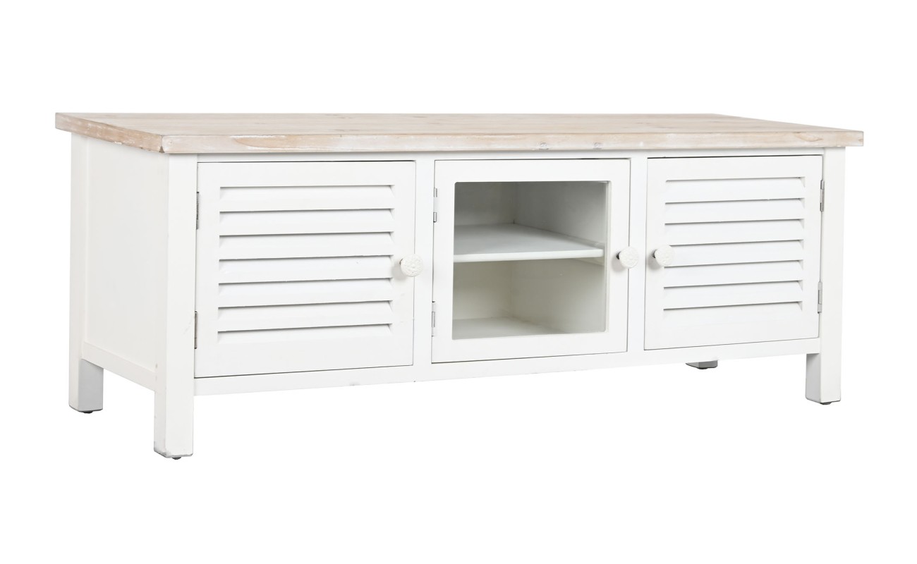 MUEBLE TV ABETO MDF 120X40X45 BLANCO