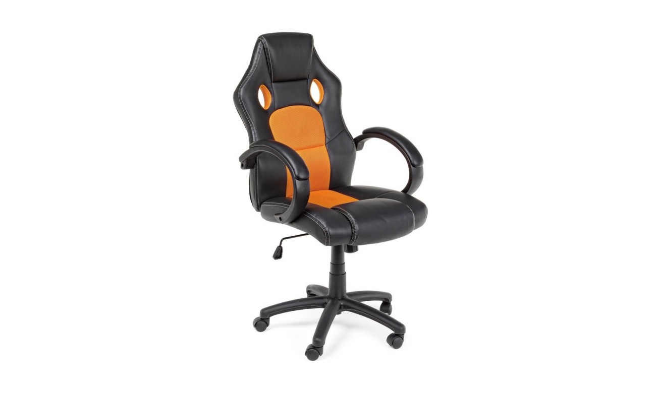 SILLÓN OFICINA RACING NEGRO-NARANJA